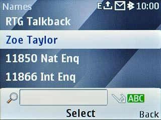 Highlight the required contact and press the Navigation key.