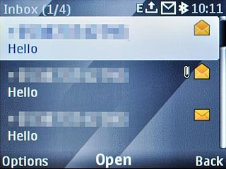 Highlight the required text message and press the Navigation key.Read the required text message.