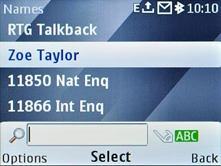 Highlight the required contact and press the Navigation key.