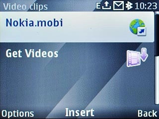 Highlight the required video clip and press the Navigation key.
