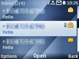 Highlight the required picture message and press the Navigation key.