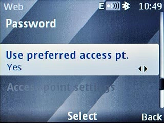 Scroll to Use preferred access pt. and press the Navigation key.