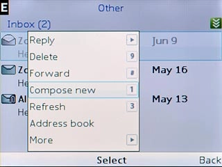 Scroll to Compose new and press the Navigation key.