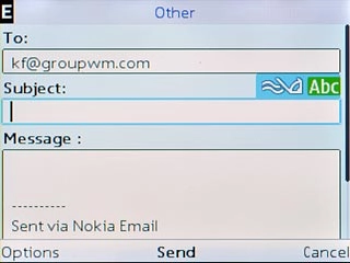 Scroll to Subject and key in a subject.