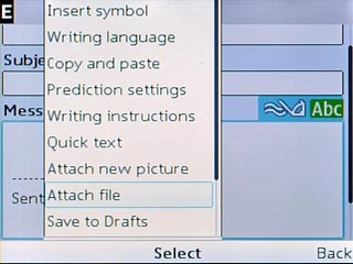 Scroll to Attach file.Go to the required folder.