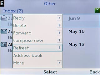 Scroll to Refresh and press the Navigation key.