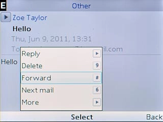 Scroll to Forward and press the Navigation key.