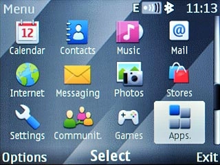 Scroll to Apps. and press the Navigation key.