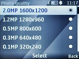 Highlight the required setting and press the Navigation key.