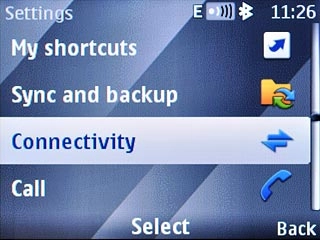 Scroll to Connectivity and press the Navigation key.