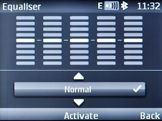Highlight the required setting and press the Navigation key.