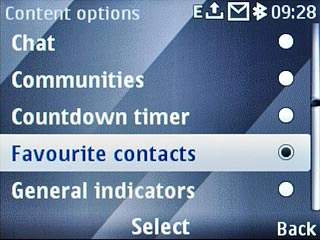 Highlight the shortcut you want to add and press the Navigation key.