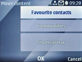Highlight the required position and press the Navigation key.