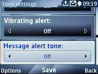 Scroll to Message alert tone and press Navigation key right to select the required message tone or Open Gallery.