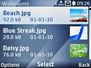 Highlight the required picture and press the Navigation key.