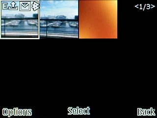 Highlight the required picture and press the Navigation key.