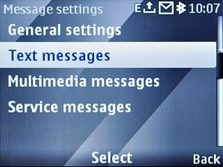 Scroll to Text messages and press the Navigation key.