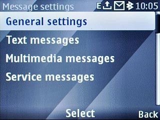 Scroll to General settings and press the Navigation key.