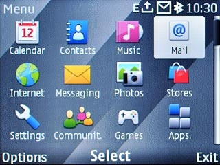 Scroll to Mail and press the Navigation key.