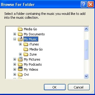 Go to the required folder.Select OK.