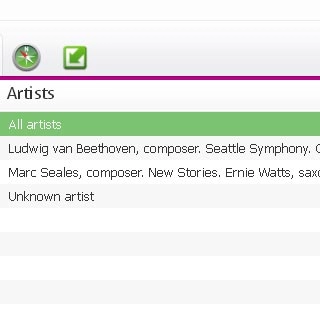 Highlight the required artists.