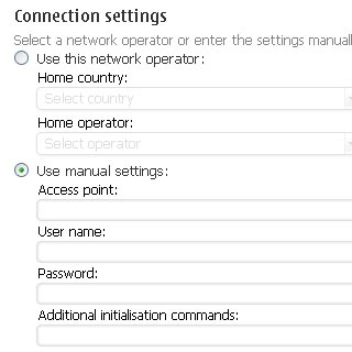 Select Use manual settings.