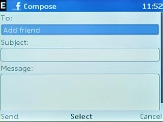 Scroll to Add friend and press the Navigation key.