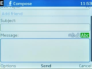 Scroll to Message and write the required text.