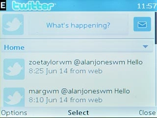 Scroll to the messages icon and press the Navigation key.A list of your private messages is displayed.