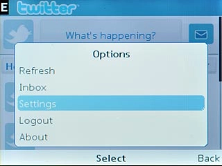Scroll to Settings and press the Navigation key.Follow the instructions on the display to select settings.