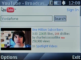 You can now use the application.Please note that YouTube isn't part of the original application package and therefore only a general description is given here.You have a number of options, such as:Search for video clipsSearch for video clips in a categoryIf you have a YouTube account and you log on, you can also:Upload video clipsShare video clipsCreate playlistsRate video clips