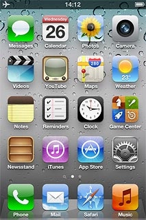 The flight mode icon shows that flight mode is turned on.Further information:Turn flight mode on or off