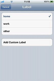 Press the required email type or Add Custom Label.