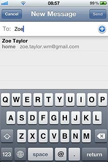 Key in the first letters of the required contact.Matching contacts are displayed.Press the required contact.