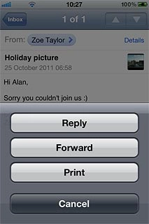 Press Forward.Key in the first letters of the required contact.Matching contacts are displayed.