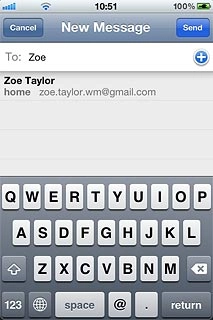 Matching contacts are displayed.Press the required contact.