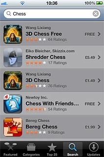 Press the required application.