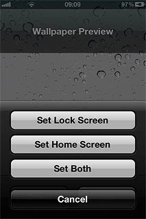 Press Set Lock Screen, Set Home Screen or Set Both.