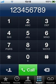 Key in the required number and press Call.