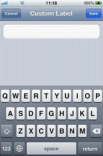 Key in the required text and press Save.