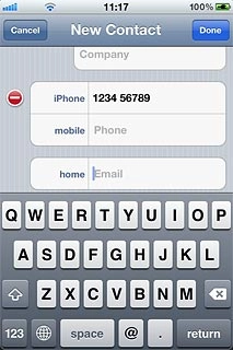 Press Email and key in the required email address.