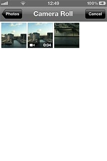 Press the required picture or the required video clip.
