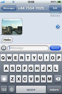 Press the text input field.Write the required text.