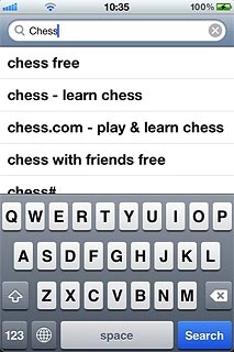 Key in the name of the required application and press Search.