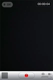 Press the record icon to stop the video recorder.The video clip is automatically saved.