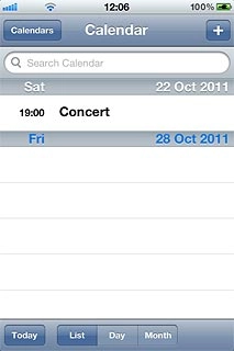 Press one of the following options at the bottom of the display:List