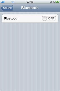 Press the indicator next to Bluetooth to turn on the function.