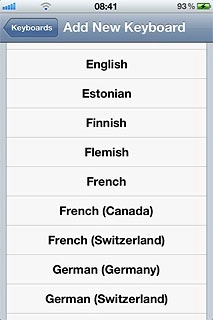 Press the required language.
