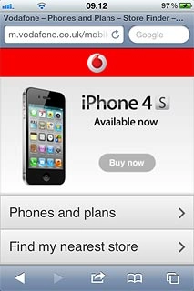 Press the menu icon (an arrow).