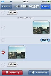 Press Forward.Key in the first letters of the required contact.Matching contacts are displayed.